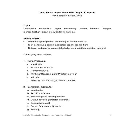 Interaksi manusia dan komputer