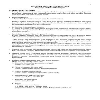 Interaksi manusia dan komputer