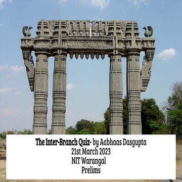Inter Branch Quiz- Prelims and Finals 2023