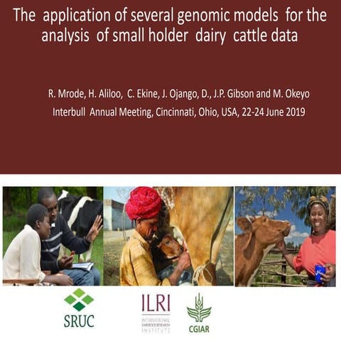 The  application of several genomic models  for the  analysis  of small holde...