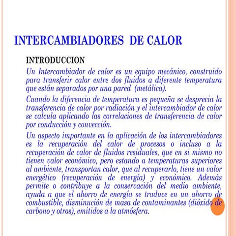 Intercambiadores de calor