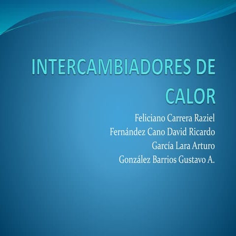 Intercambiadores de calor 
