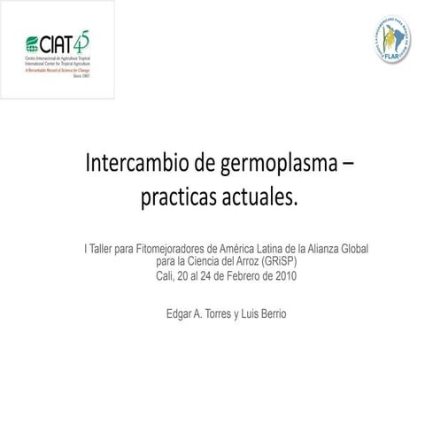 Intercambio de germoplasma__practicas_actuales