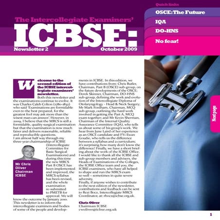 Intercollegiate MRCS Examiners Newsletter Volume 2