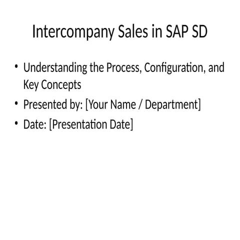 INTERCOMPANY SALES IN SAP SD WITH  STEPS