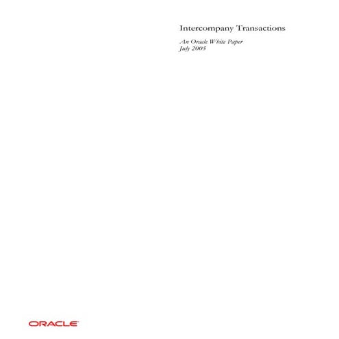 Intercompany transactions