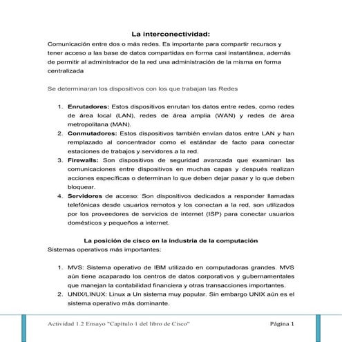 La Interconectividad | DOCX