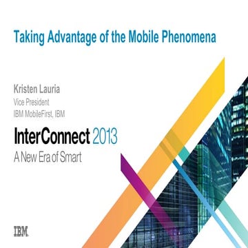 IBM InterConnect 2013 Mobile Keynote: Kristen Lauria