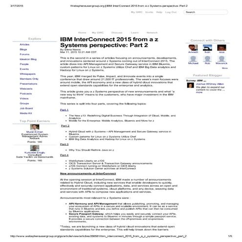 Interconnect 2015 Hybrid cloud  - API management and Secure Gateway service i...