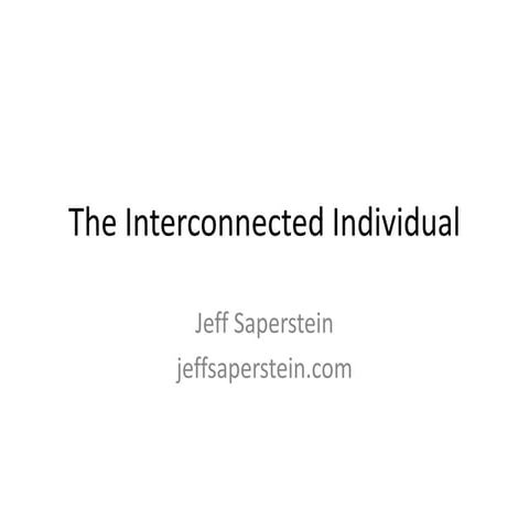 The InterConnected Individual: Seizing Opportunity in the Era of A.I., Platforms, Apps, and Global Exchanged