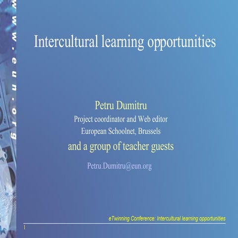 Intercultural Dialogue: Petru Dumitru