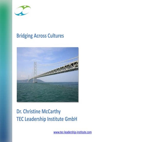 Intercultural Awareness - By Dr. Christine Mc Carthy | TEC Leadership Istitute