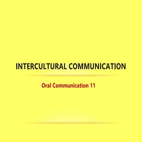 Intercultural communication