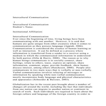 Intercultural Communication     1Intercultural Communicati.docx