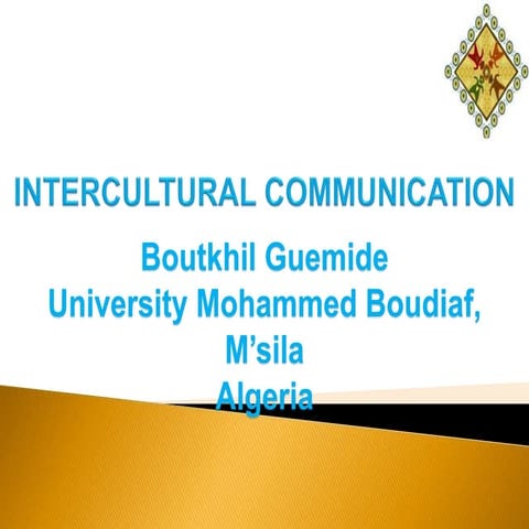 Intercultural communication 