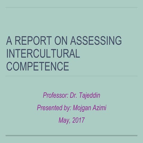 Intercultural competence