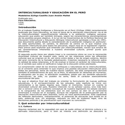 Interculturalidad peruana