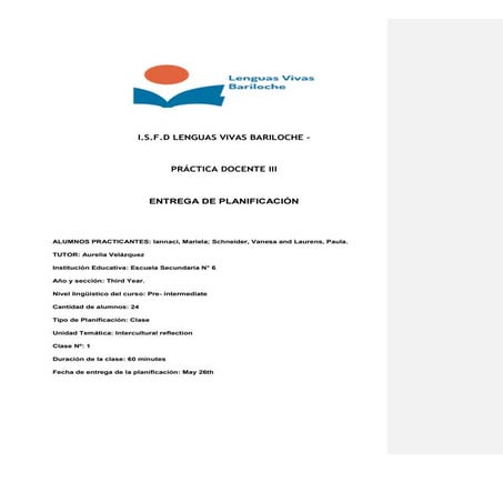 Interculturality lesson 1  laurens schneider_iannaci_ practica docente iii - pass (1)