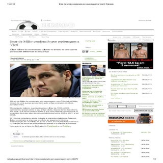 Inter de milão condenado...nagem a ...