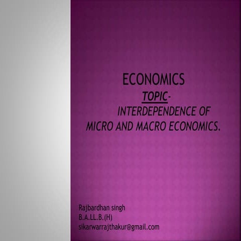Interdependence of micro and macro economics