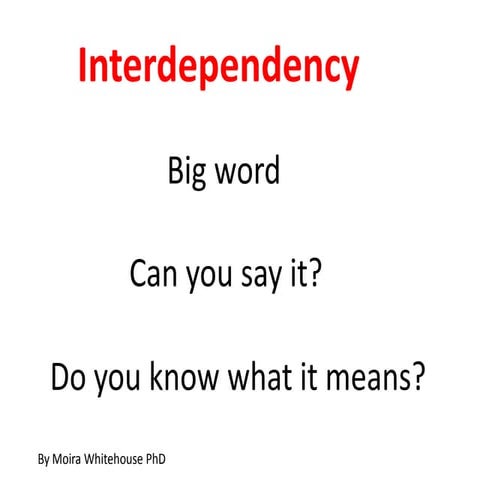Plants and animals depend on each other. (teach 2nd/3rd grade)