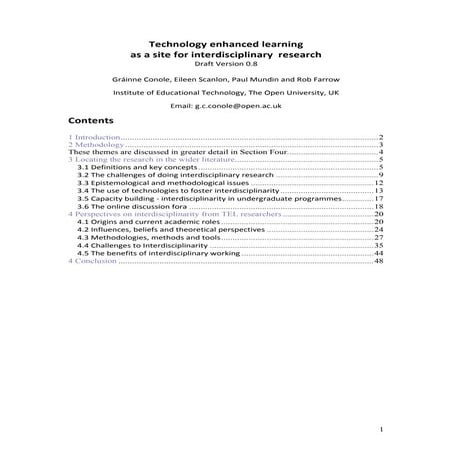 Interdisciplinarity report draft v0 8 21th apr 2010