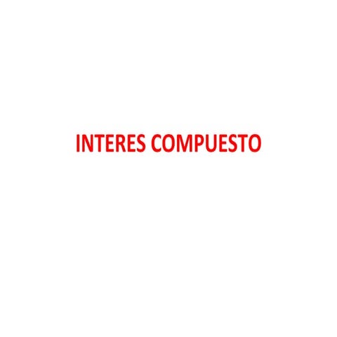 Interes compuesto