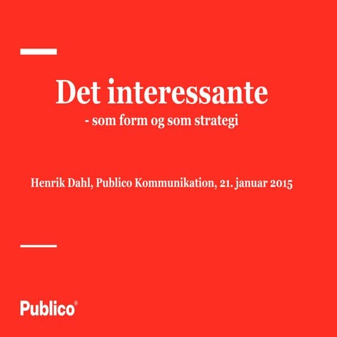 Interessant seminar jan2015