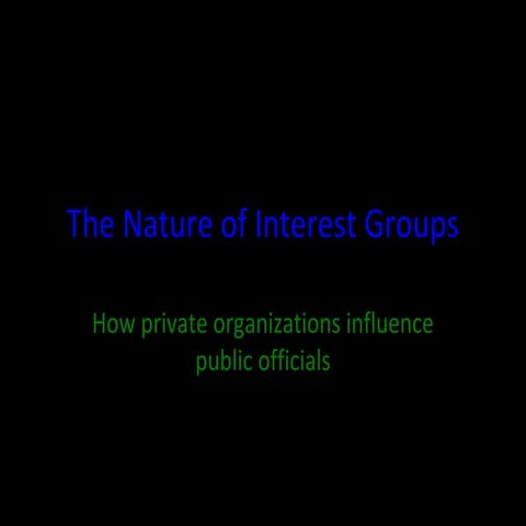 Interest groups