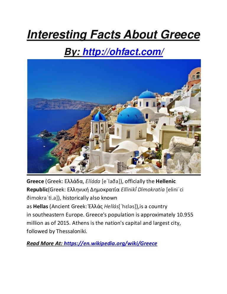 Interesting facts about greece