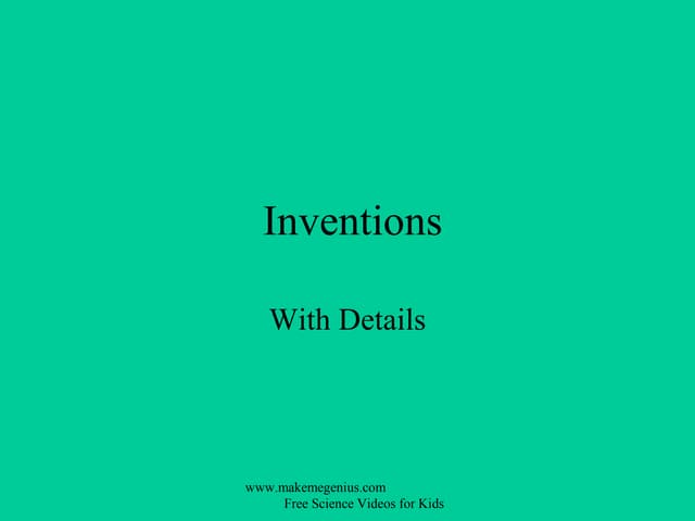 Interesting inventions for kids