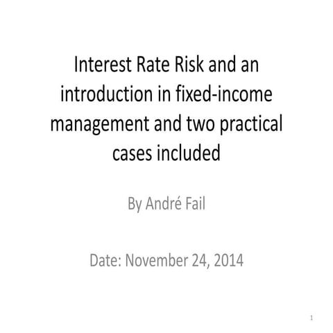 Interest rate risk teacher edition