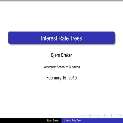 Interest rate trees