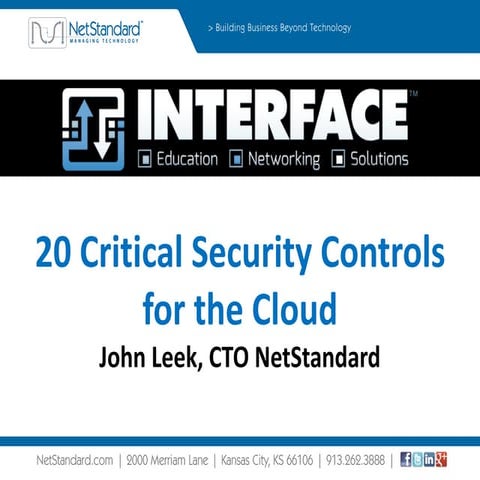 20 Security Controls for the Cloud