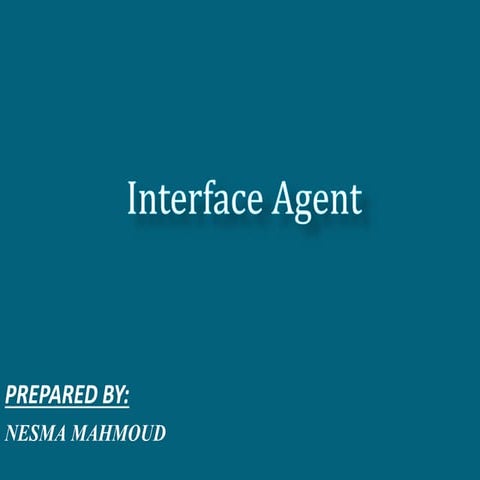 Interface agents