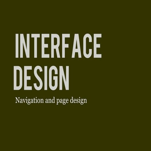 Interface Design