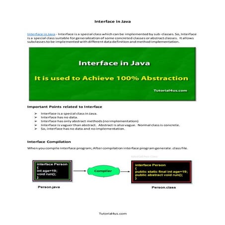 Interface in java | DOCX | Programming Languages | Computing