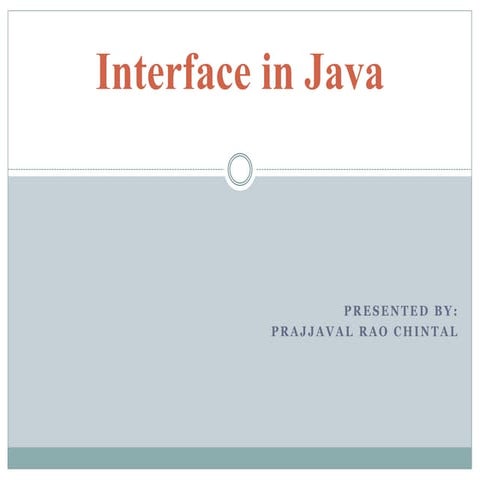 Interface in java | PPT
