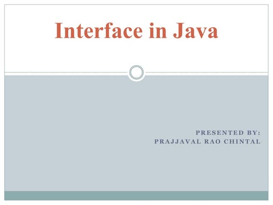 Interface in java | PPT