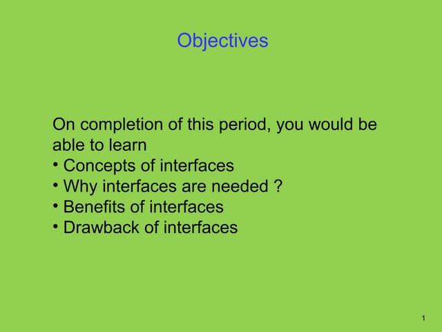 Interfaces