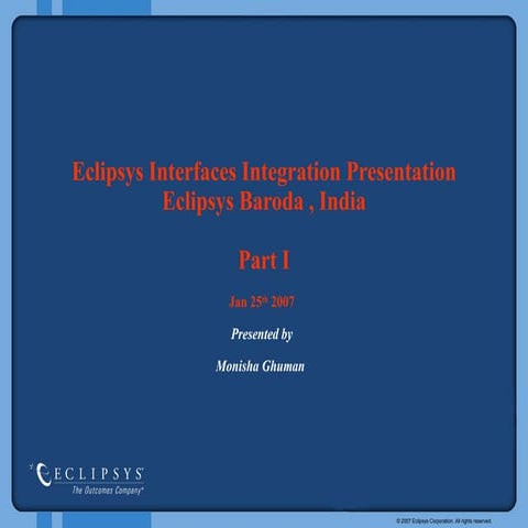 Interfaces Demo  Eclipsys Baroda India Part One
