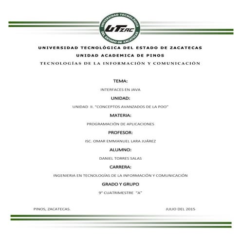 Interfaces en java