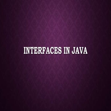 Interface in java | PPT