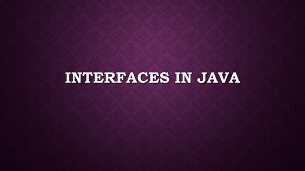 Interface in java | PPT