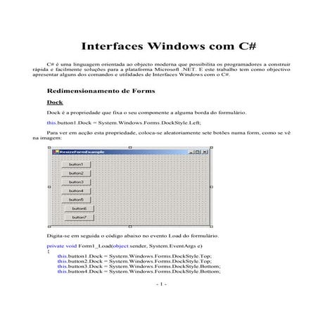 Interfaces windows em c sharp