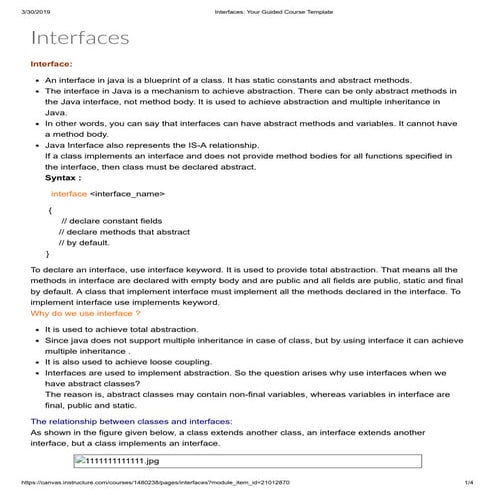 Interfaces in java | PDF