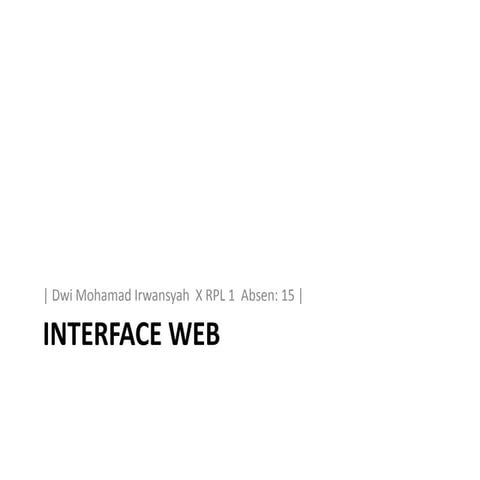 Interface web