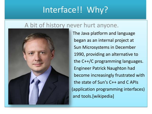 Interfaces in JAVA !! why?? | PPT