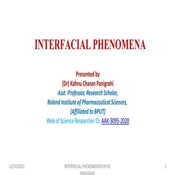 Interfacial Phenomenon