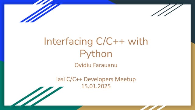 Interfacing C++ with Python to boost your legacy apps with Python ...
